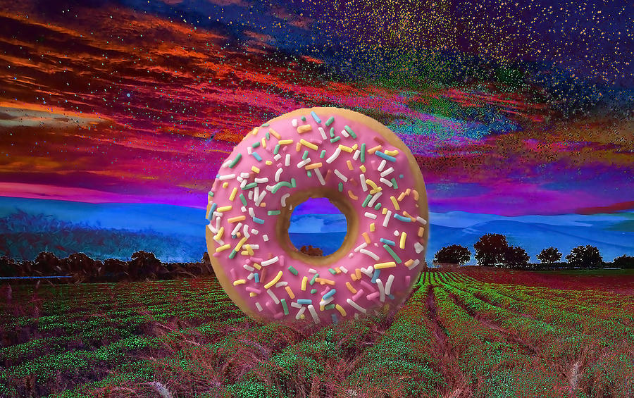The Big Donut Mixed Media by Marvin Blaine