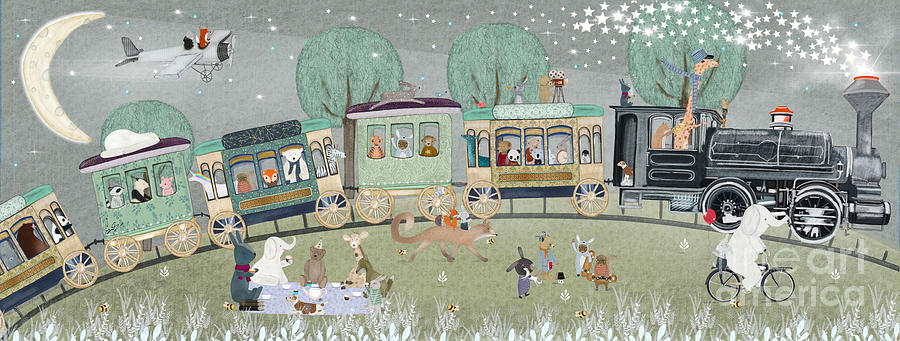 Train Painting - The Big Little Magical Star Train  by Bri Buckley