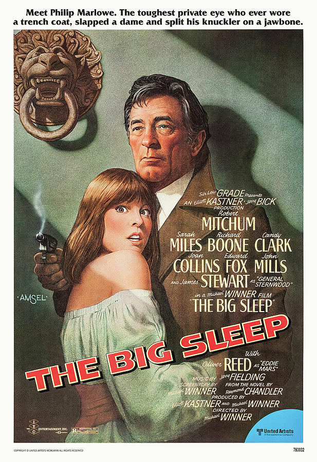 Big Movie Mixed Media - The Big Sleep, 1978 - art by Richard Amsel by Movie World Posters