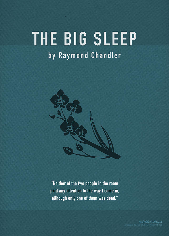 Book Mixed Media - The Big Sleep by Raymond Chandler Greatest Book Series 135 by Design Turnpike