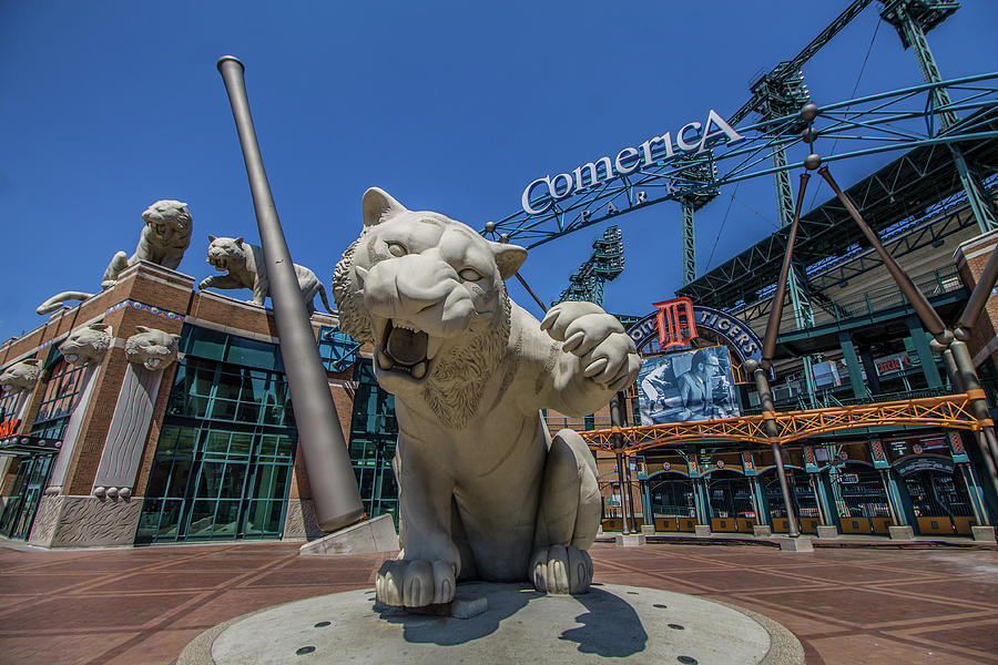 The Big Tiger Statue at Comerica Park Photograph by Jay Smith