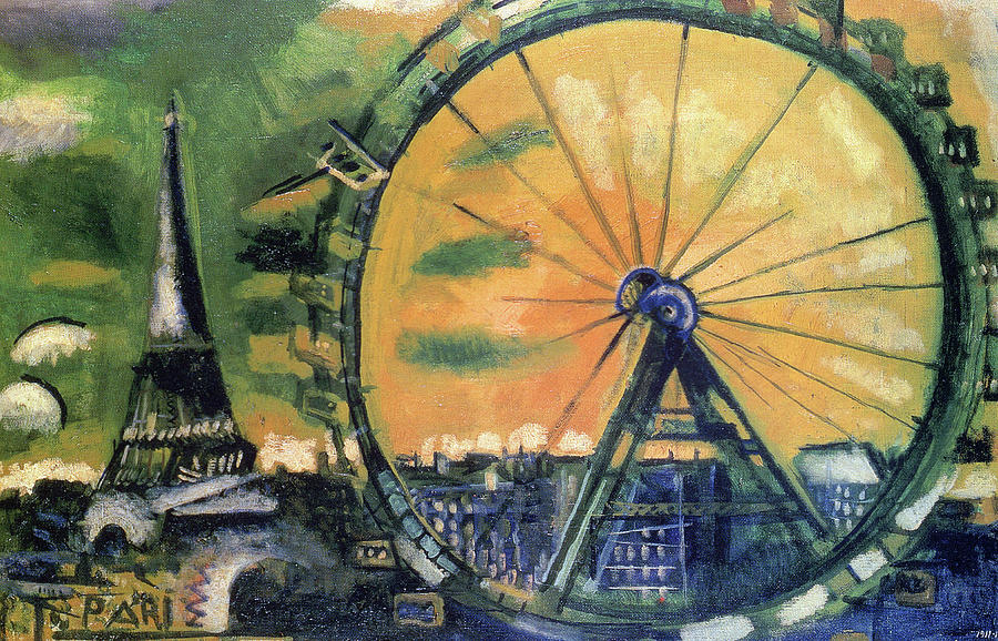 Marc Chagall - The Big Wheel Painting