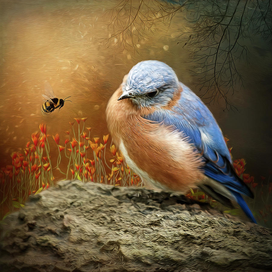The Bird and the Bee Digital Art by Maggy Pease