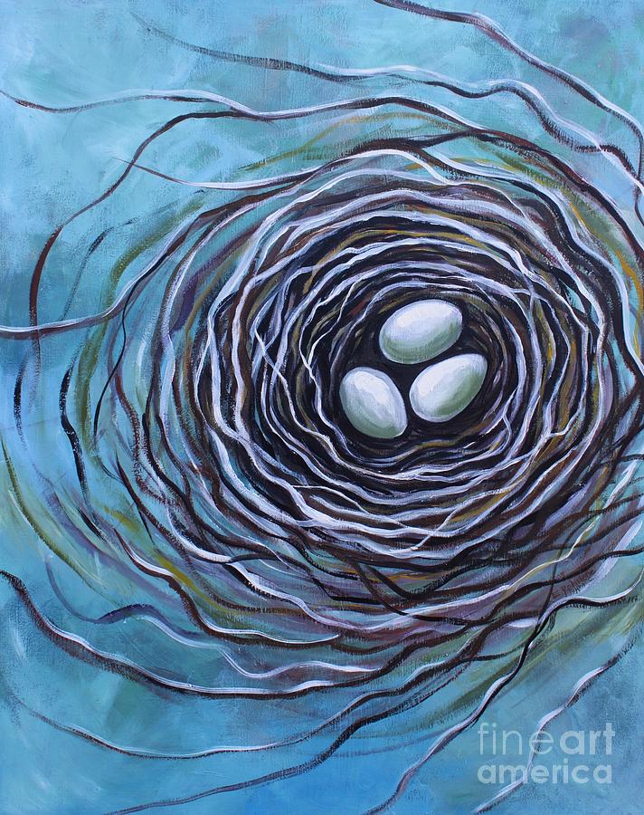 The Bird Nest Painting by Elizabeth Robinette Tyndall