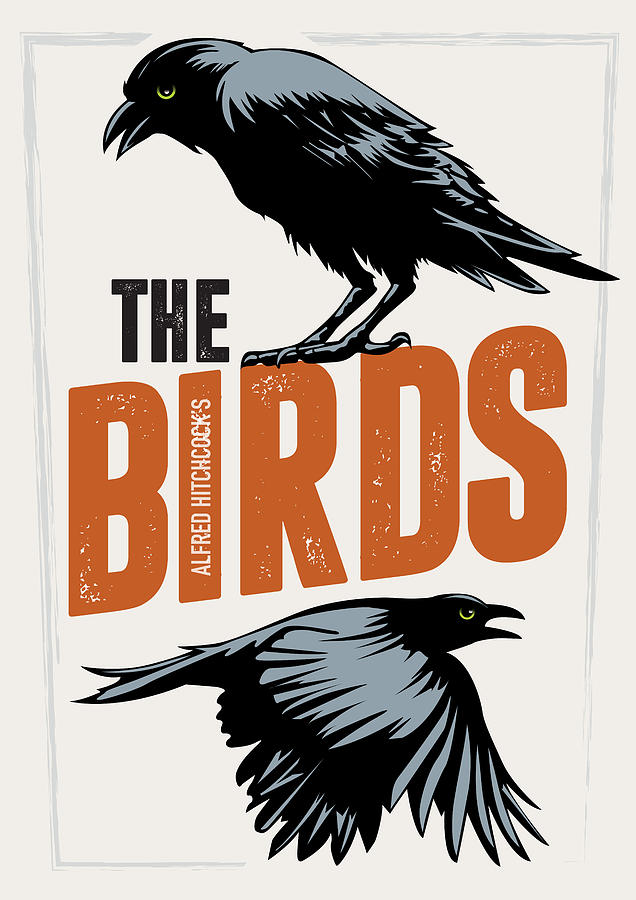 Movie Poster Digital Art - The Birds - Alternative Movie Poster by Movie Poster Boy