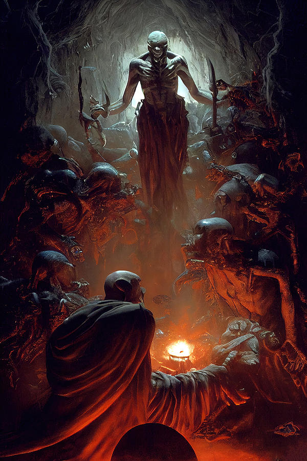 The Birth of a Necromancer, 03 Painting by AM FineArtPrints