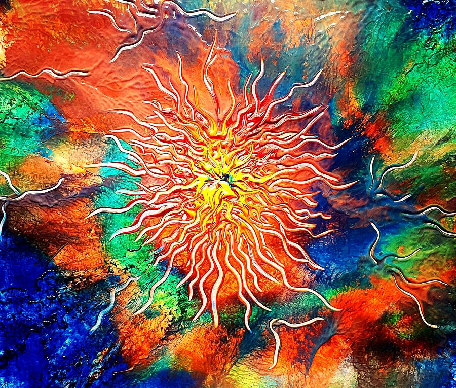 The birth of the sun Painting by Iva Sampaio | Fine Art America