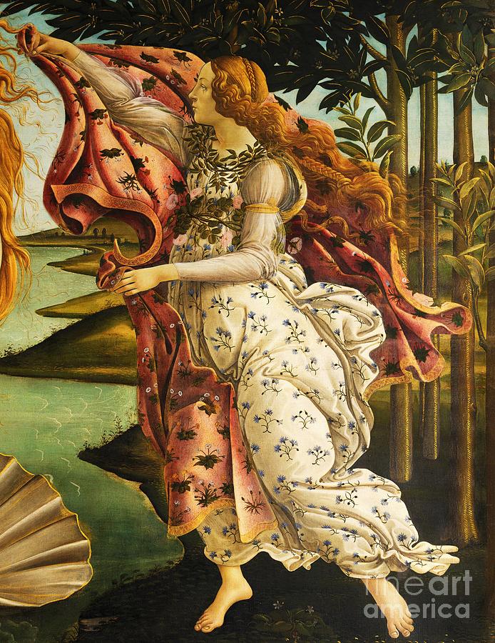 The Birth of Venus - Hora Painting by Sandro Botticelli