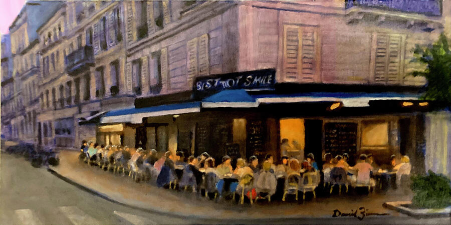 The Bistrot Smile Painting by David Zimmerman - Fine Art America