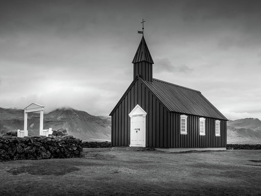 The Black Church BW Photograph by Kristia Adams