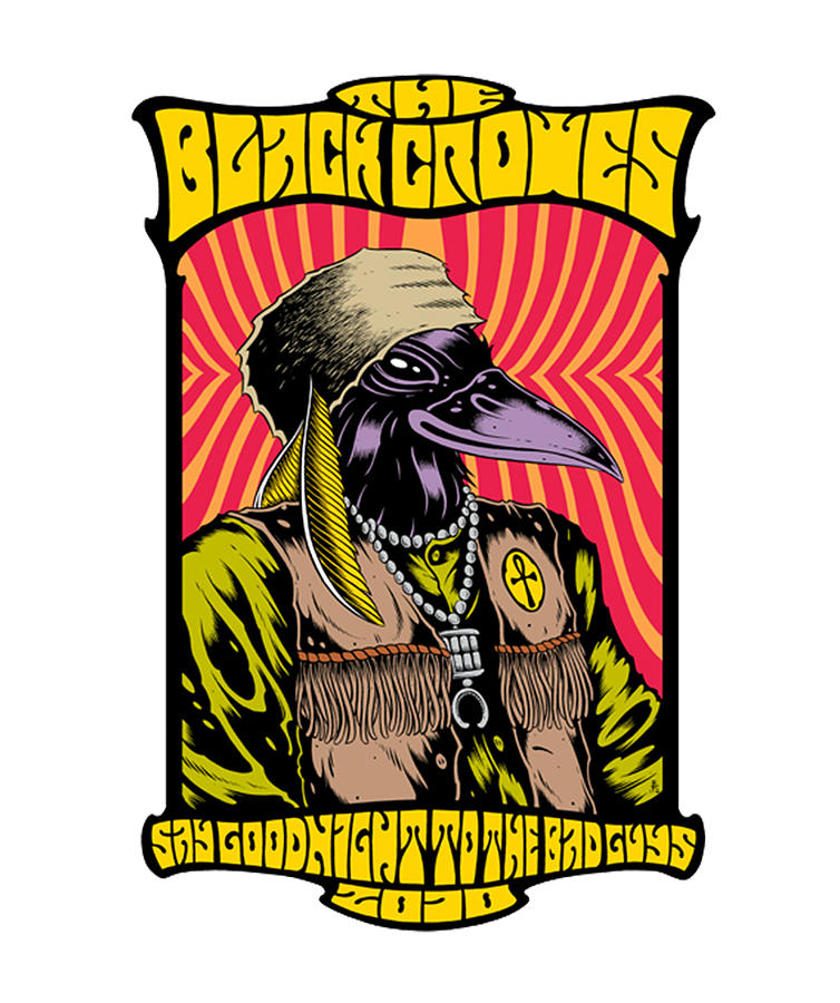Music Digital Art - The Black Crowes Logos by Charlie Bird
