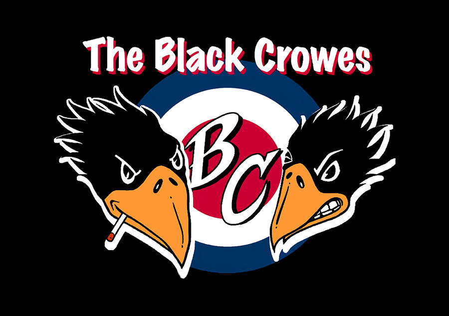 Music Digital Art - The Black Crowes logotype by Charlie Bird
