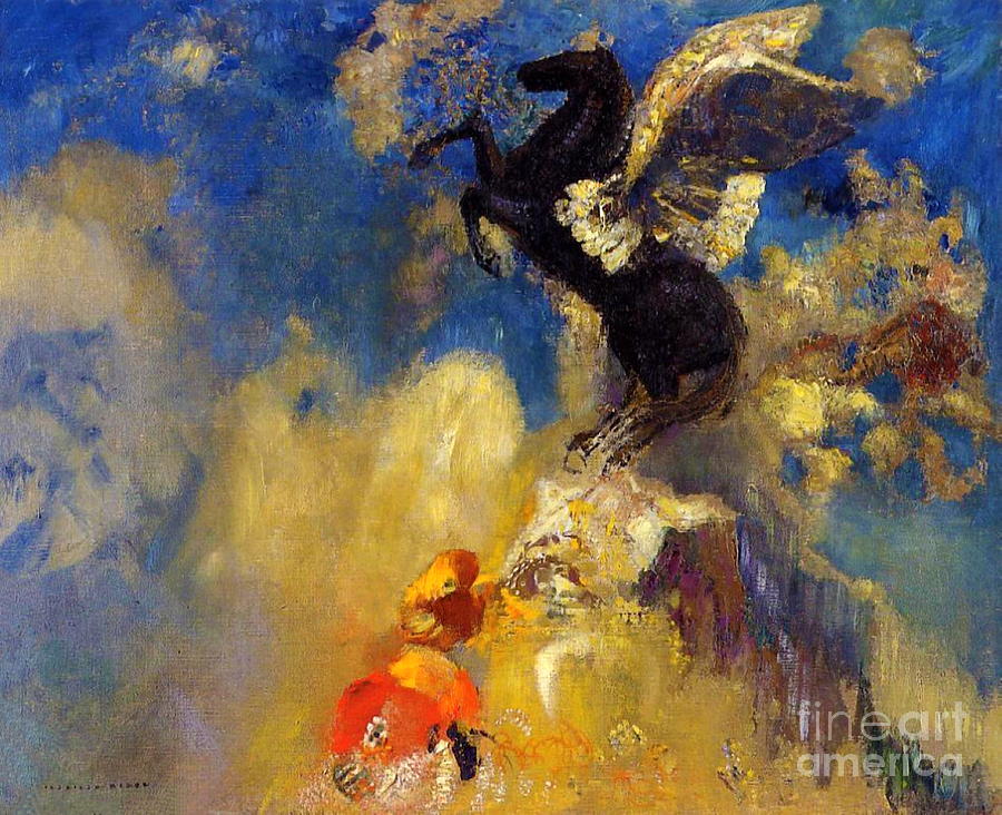 The Black Pegasus Painting by Odilon Redon