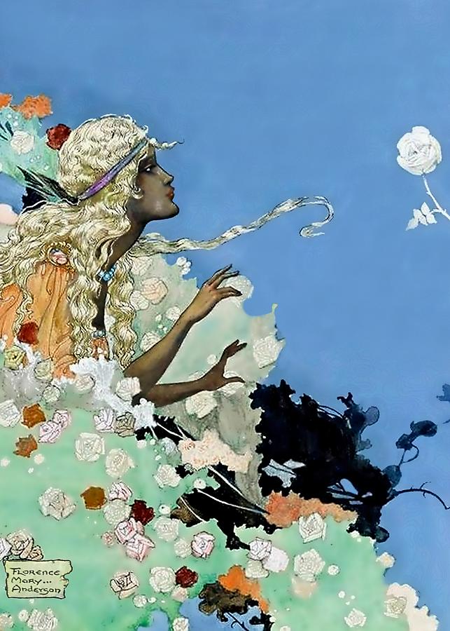 Flower Digital Art - The Black Princess by Florence Anderson