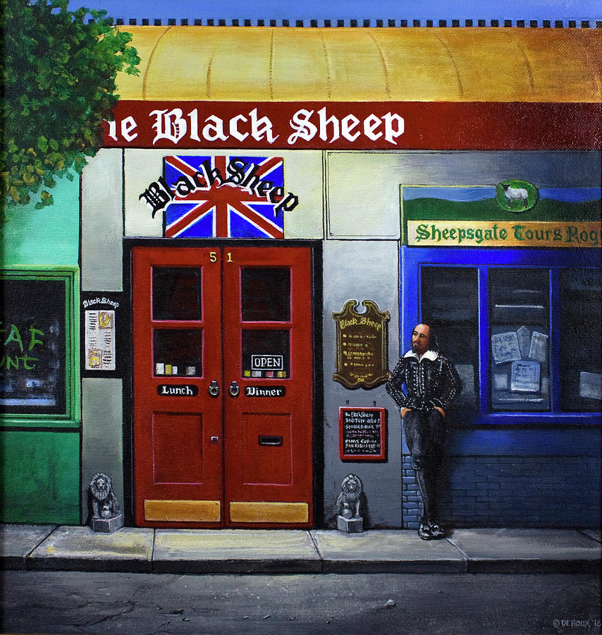 Shakespeare Painting - The Black Sheep by Daniel DeRoux