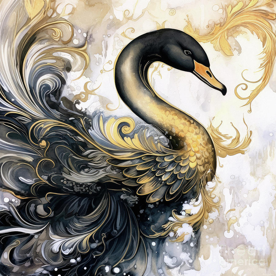 The Black Swan Painting by Tina LeCour