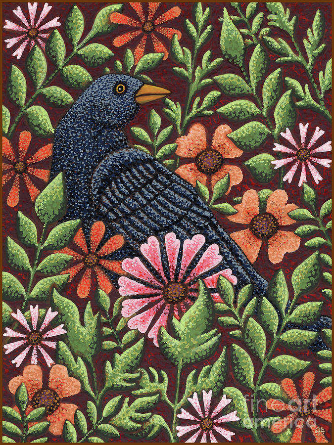 The Blackbird Song  Painting by Amy E Fraser