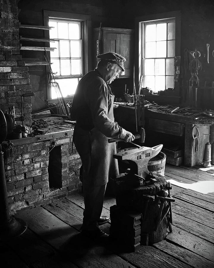 The Blacksmith BW Photograph by Scott Olsen