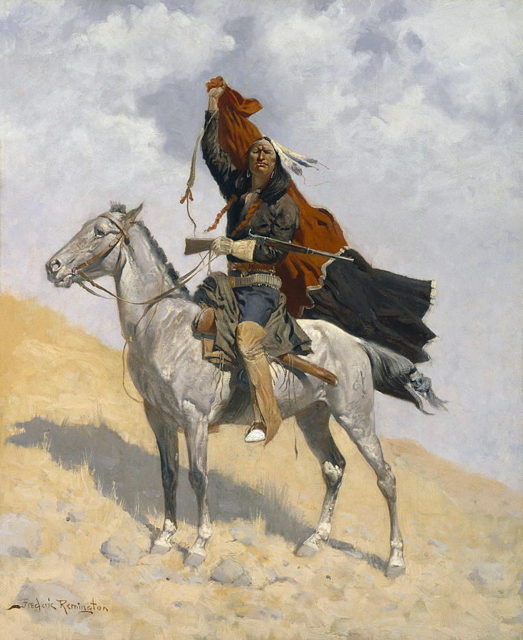 The Blanket Signal - Frederic Remington Painting by War Is Hell Store