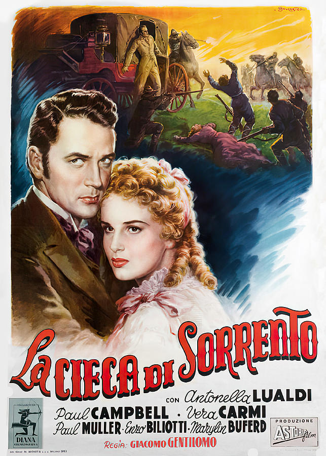 The Blind Woman of Sorrento, 1952 - art by Anselmo Ballester Mixed Media by Movie World Posters