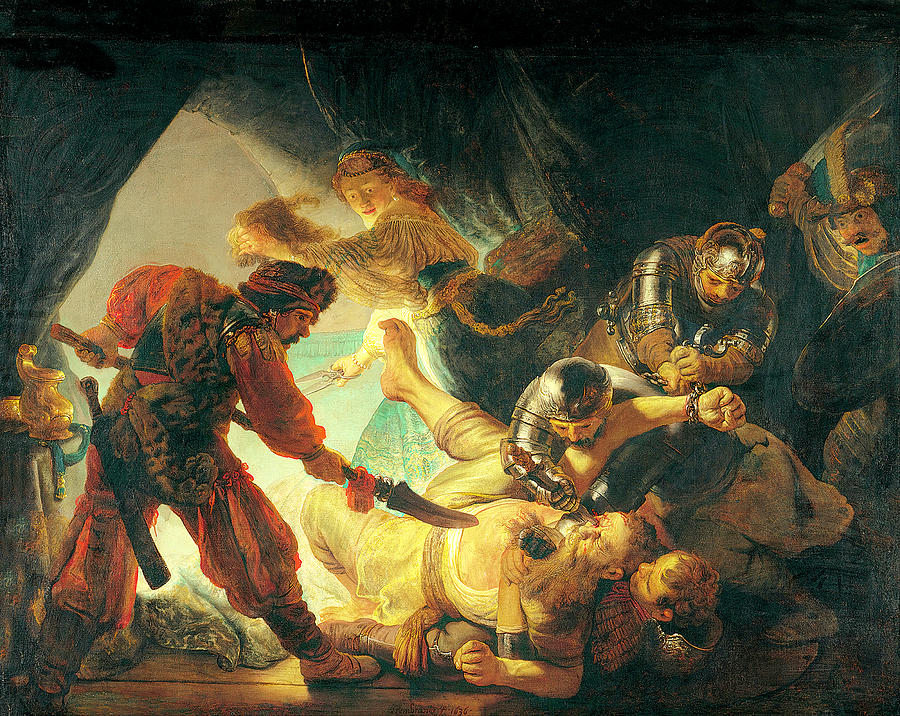 The Blinding of Samson Painting by Rembrandt Harmenszoon van Rijn