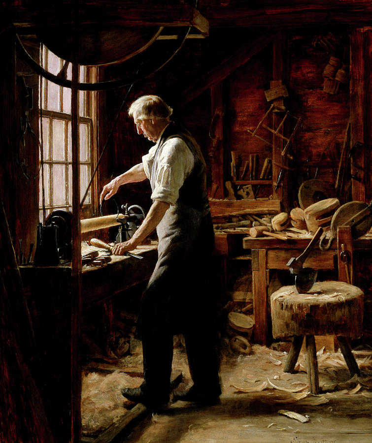The Blockmaker Painting by Edgar Melville Ward