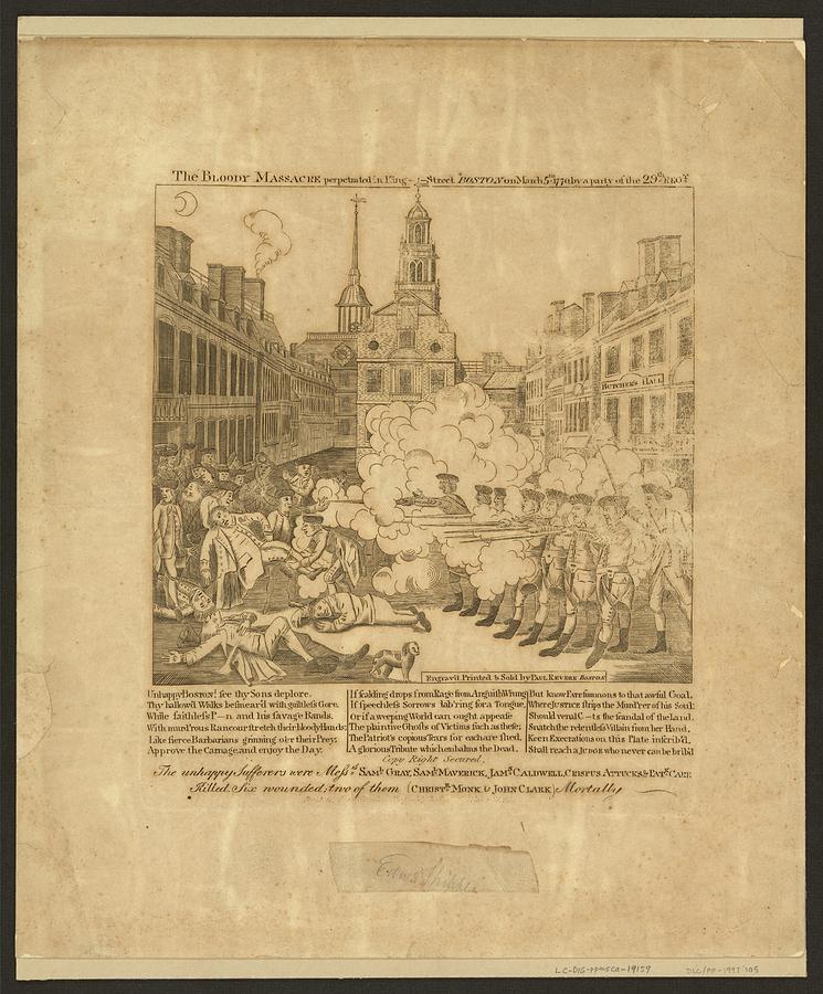 The bloody massacre perpetrated in King Street Boston on March 5th 1770 ...