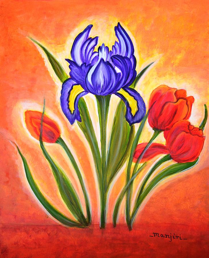 Flower Painting - The Bloom by Manjiri Kanvinde