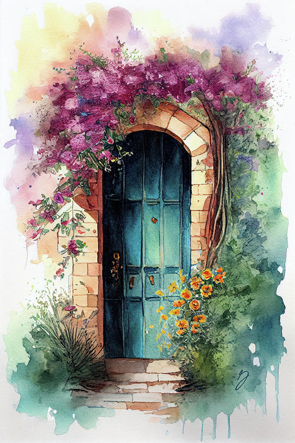 The Blossom Gate Painting by Greg Collins - Pixels