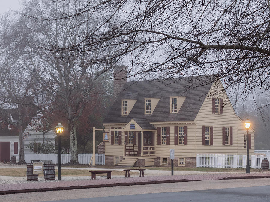 The Blue Bell Tavern on a Misty Morning Photograph by Rachel Morrison