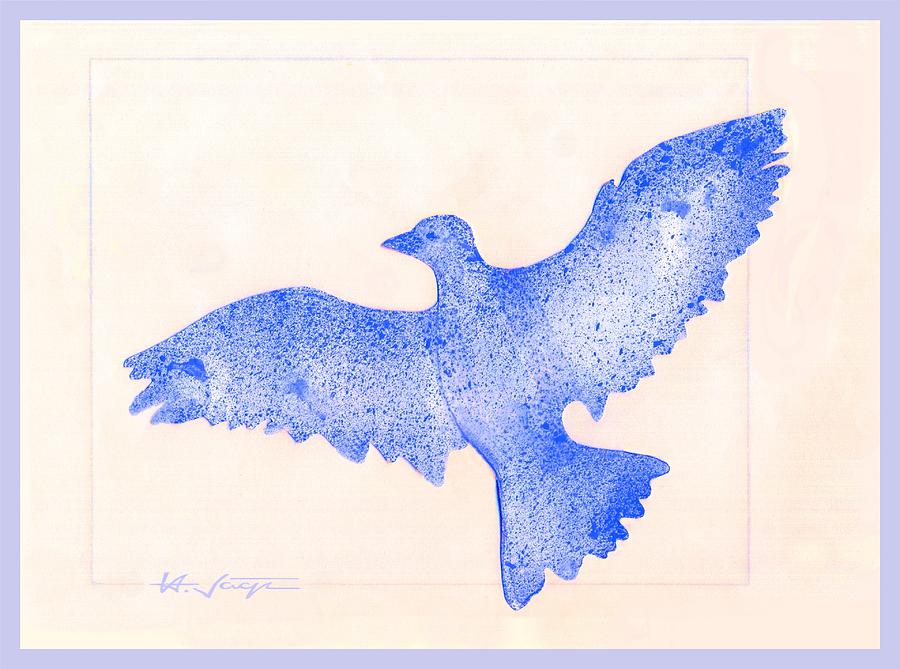 The Blue Bird Painting by Hartmut Jager