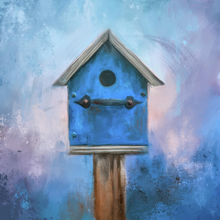 The Blue Bird House Painting by Jai Johnson