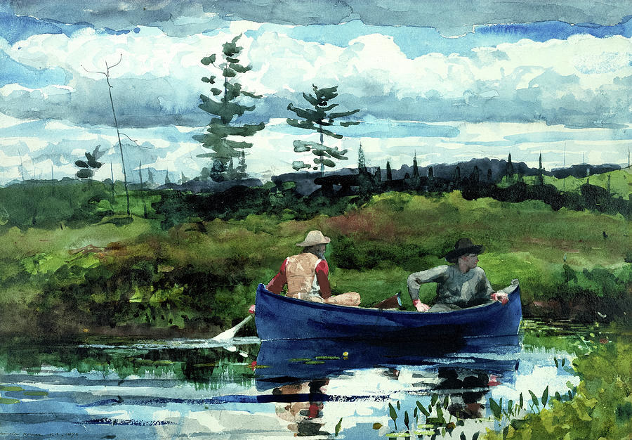 Winslow Homer Painting - The Blue Boat, 1892 by Winslow Homer