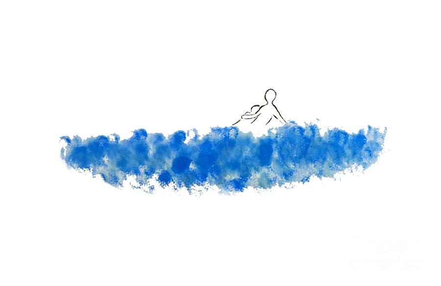 Inspiration Drawing - The Blue Cloud by Petra Heveroch Inspiration Drawing - The Blue Cloud by Petra Heveroch
