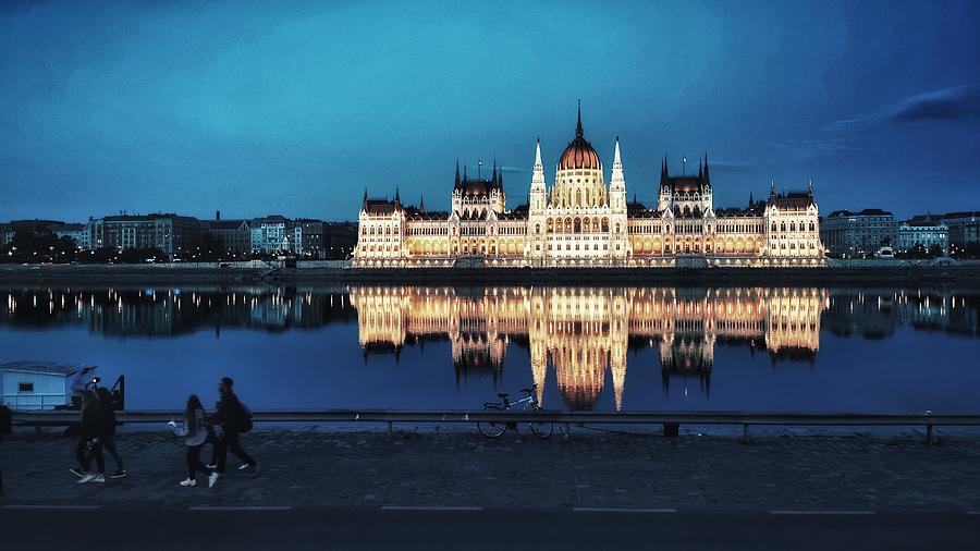 The Blue Danube and Hungarian Parliament Photograph by Tito Slack