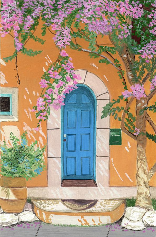 The Blue Door Painting by Aishwarya Kanvinde - Fine Art America