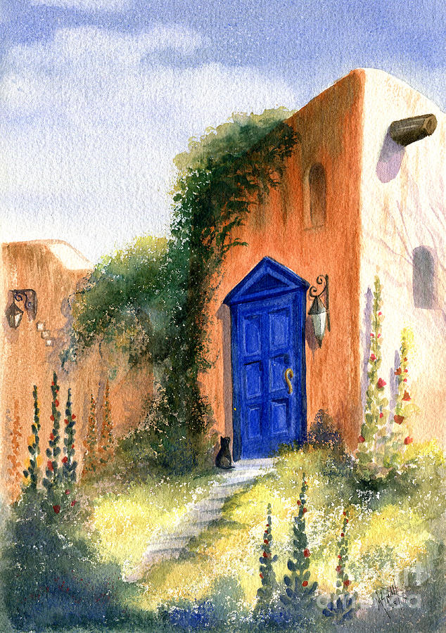 The Blue Door Painting by Marilyn Smith