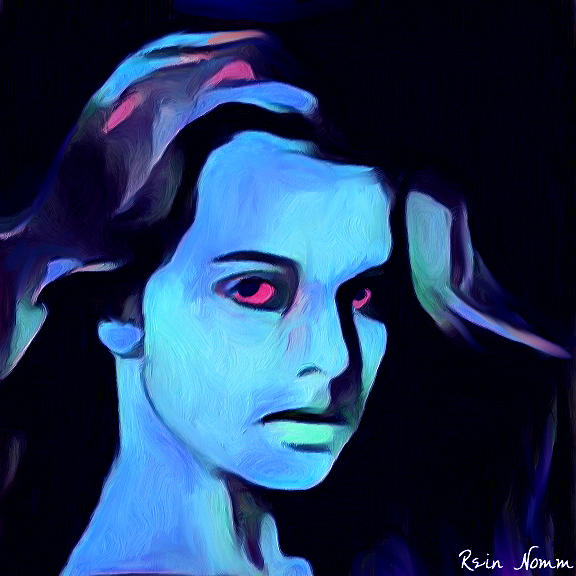The Blue Girl Digital Art by Rein Nomm