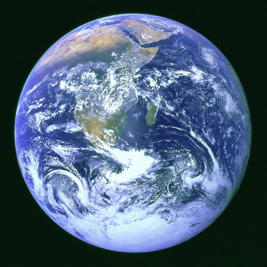 Globe Photograph -  The Blue Marble - View of Earth in Space  by Apollo 17