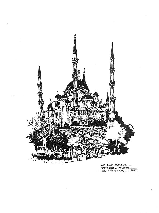 Istanbul sketch • wall stickers tour tourism, istanbul, engraved |  myloview.com