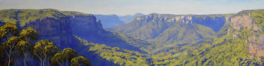 Mountain Painting - The Blue Mountains  Govetts leap by Graham Gercken
