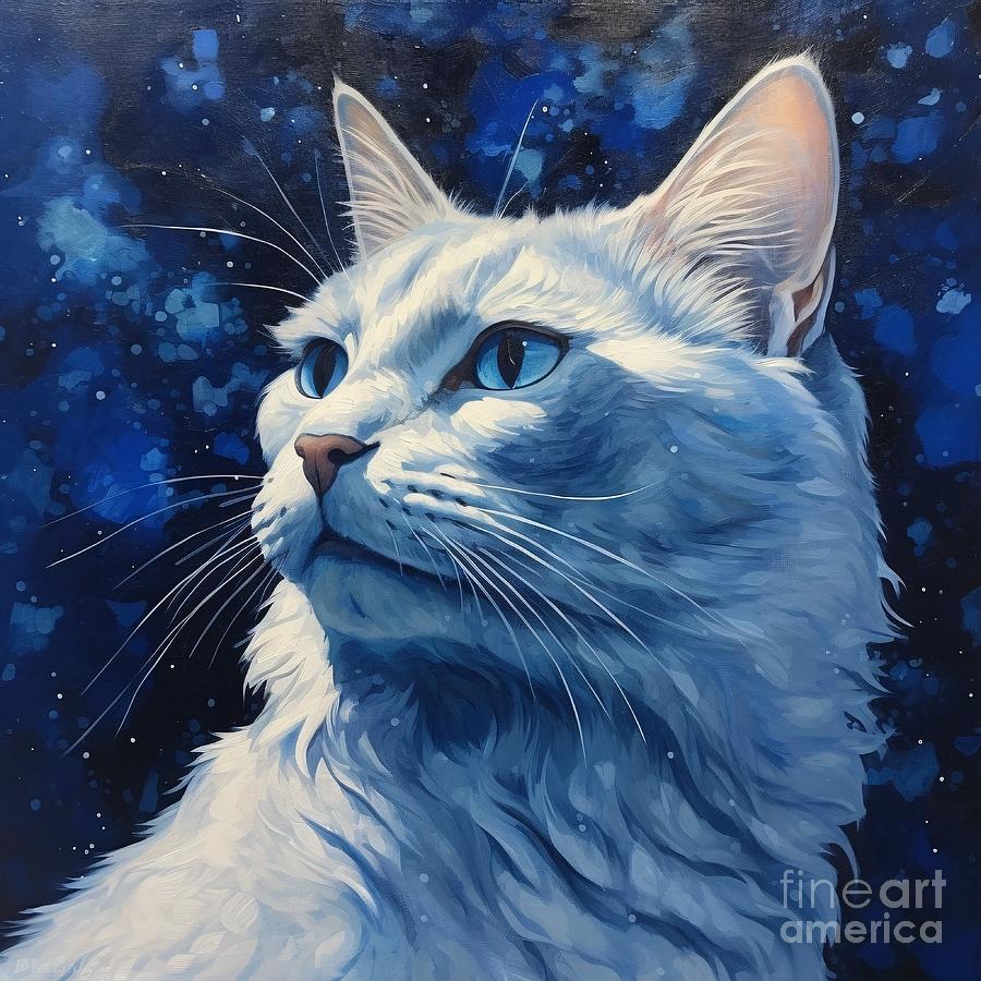 The Blue Muse Painting by Stylish Stacks - Fine Art America