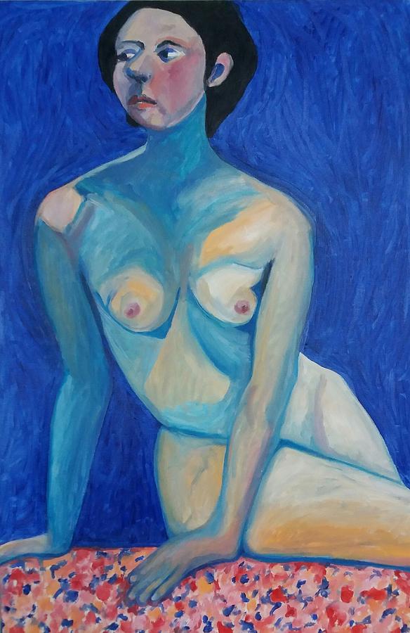 The Blue Nude Painting by Esther Newman-Cohen
