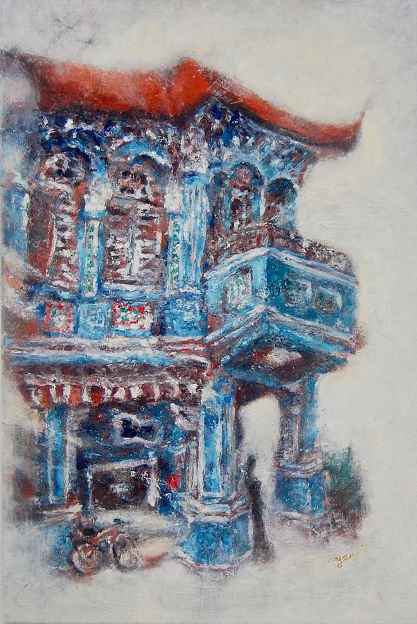The Blue Shophouse Painting by HweeYen Ong