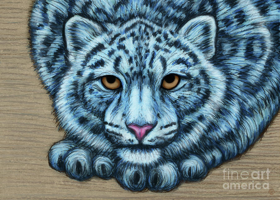 The Blue Snow Leopard Painting by Amy E Fraser