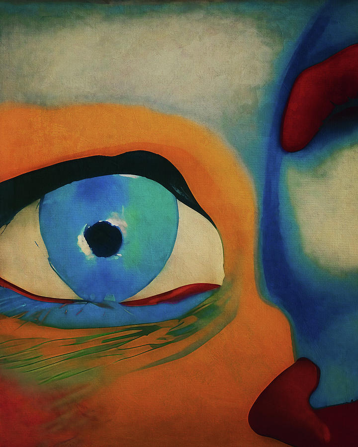 The blue staring eye Digital Art by Jan Keteleer