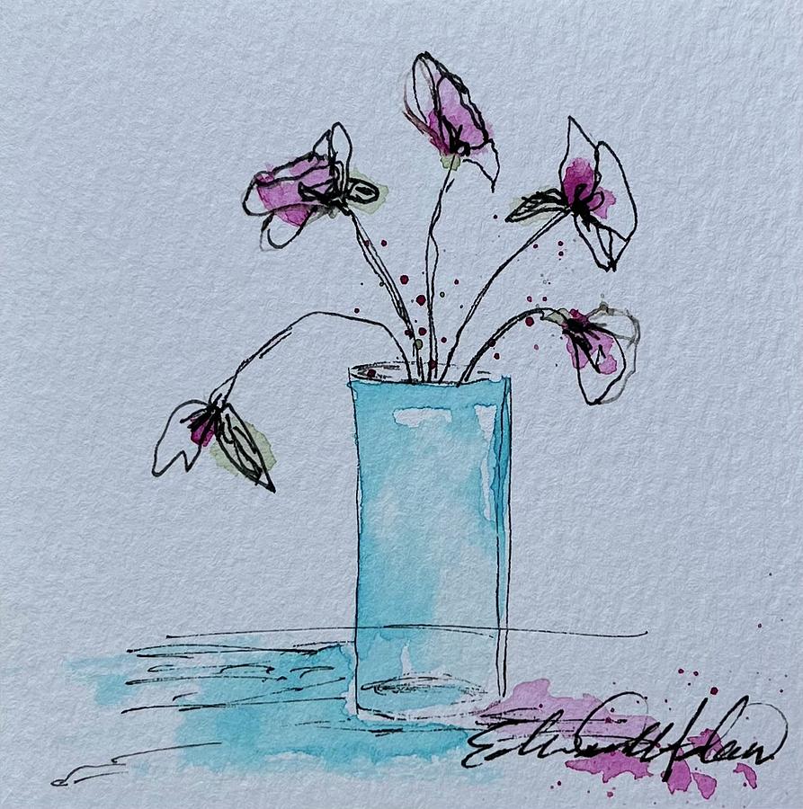 The Blue Vase Painting by Edwina Adams Fine Art America