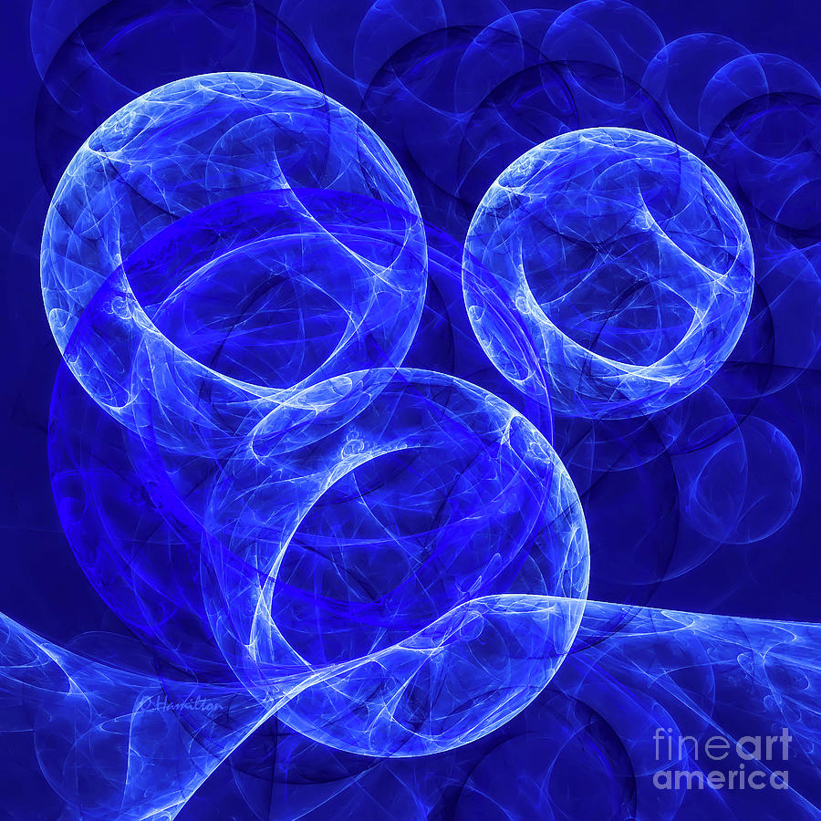 The Blue Wave Abstract Digital Art by Olga Hamilton