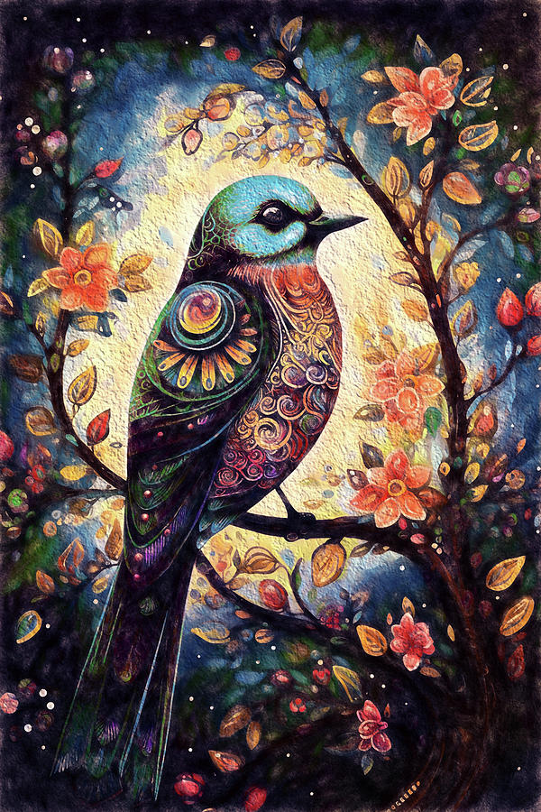 The Bluebird of Happiness Returns Digital Art by Peggy Collins