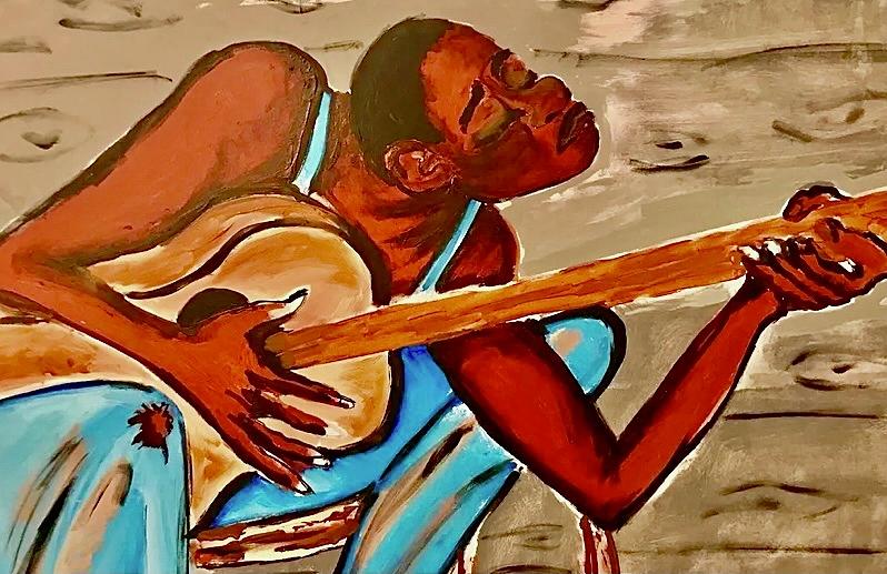 The Blues Painting by Angie ONeal